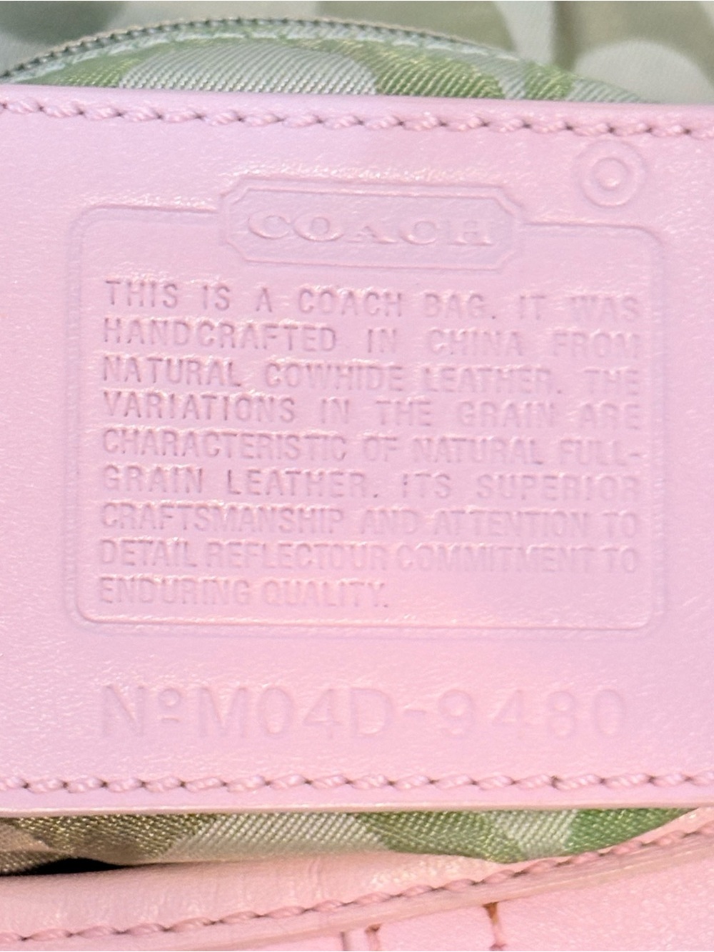 Coach Blush Pink Leather Bucket Shoulder Bag - Picture 8 of 8